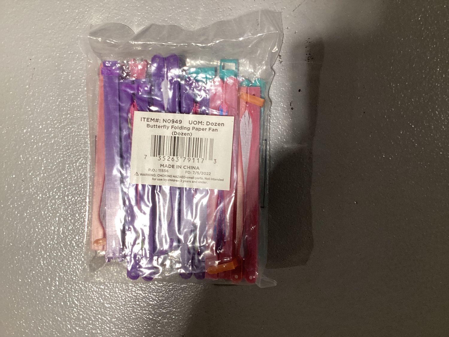 Butterfly Folding Paper Fan (Dozen)