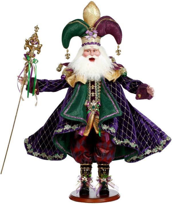 Carnevale Jester Santa 30"