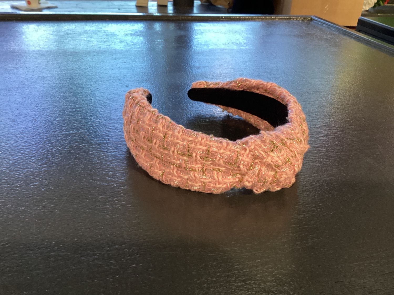 Certified Celebrator x Brianna Cannon - Pink and Gold Tweed Headband