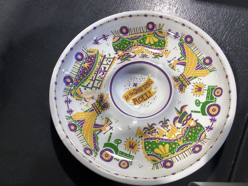 Chip &amp; Dip Bowl - Let the Good Times Roll (Each)