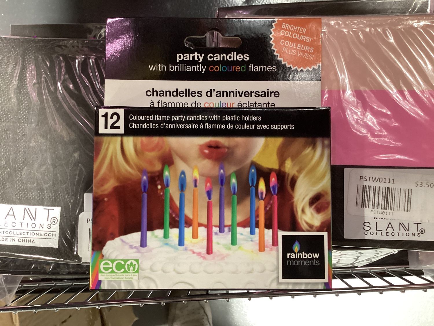 Colored Flame Birthday Candles (Pack of 12)