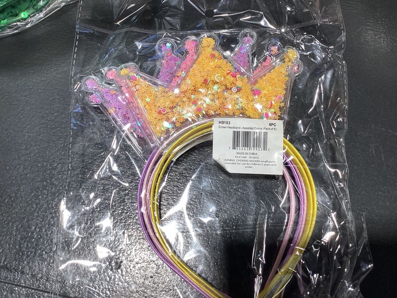 Crown Headband - Assorted Colors (Pack of 6)