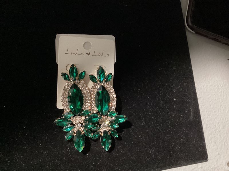 Earrings - Emerald Marquis