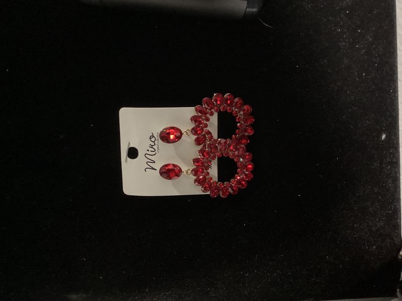 Earrings - Red Circle