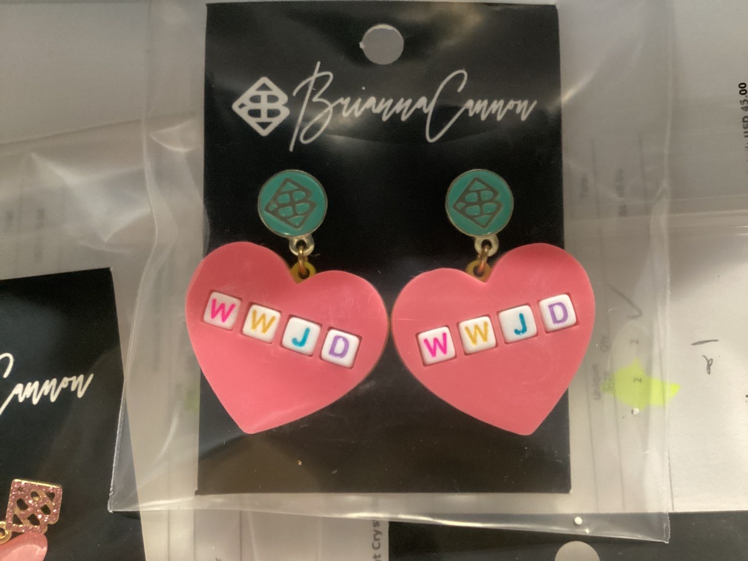 Easter 2022 - WWJD Heart Earrings