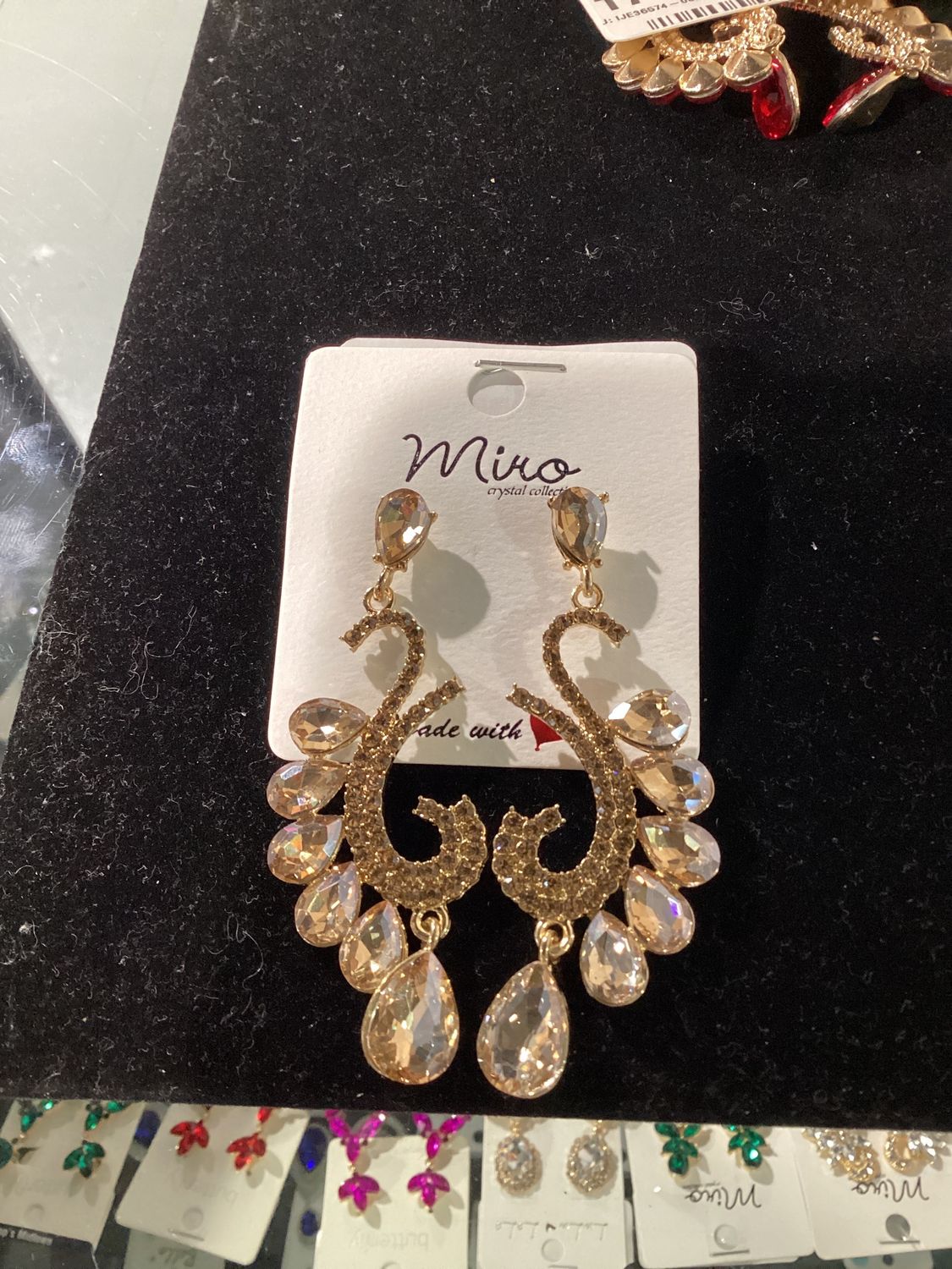 Earrings - Peach Chandelier