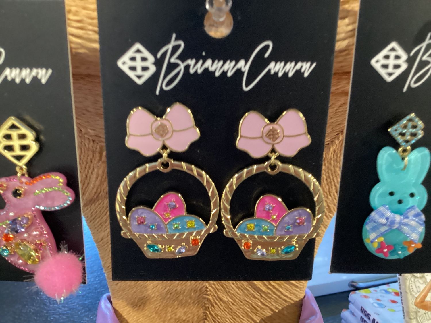 Easter 2022 - Blingy Basket Earrings with Bow