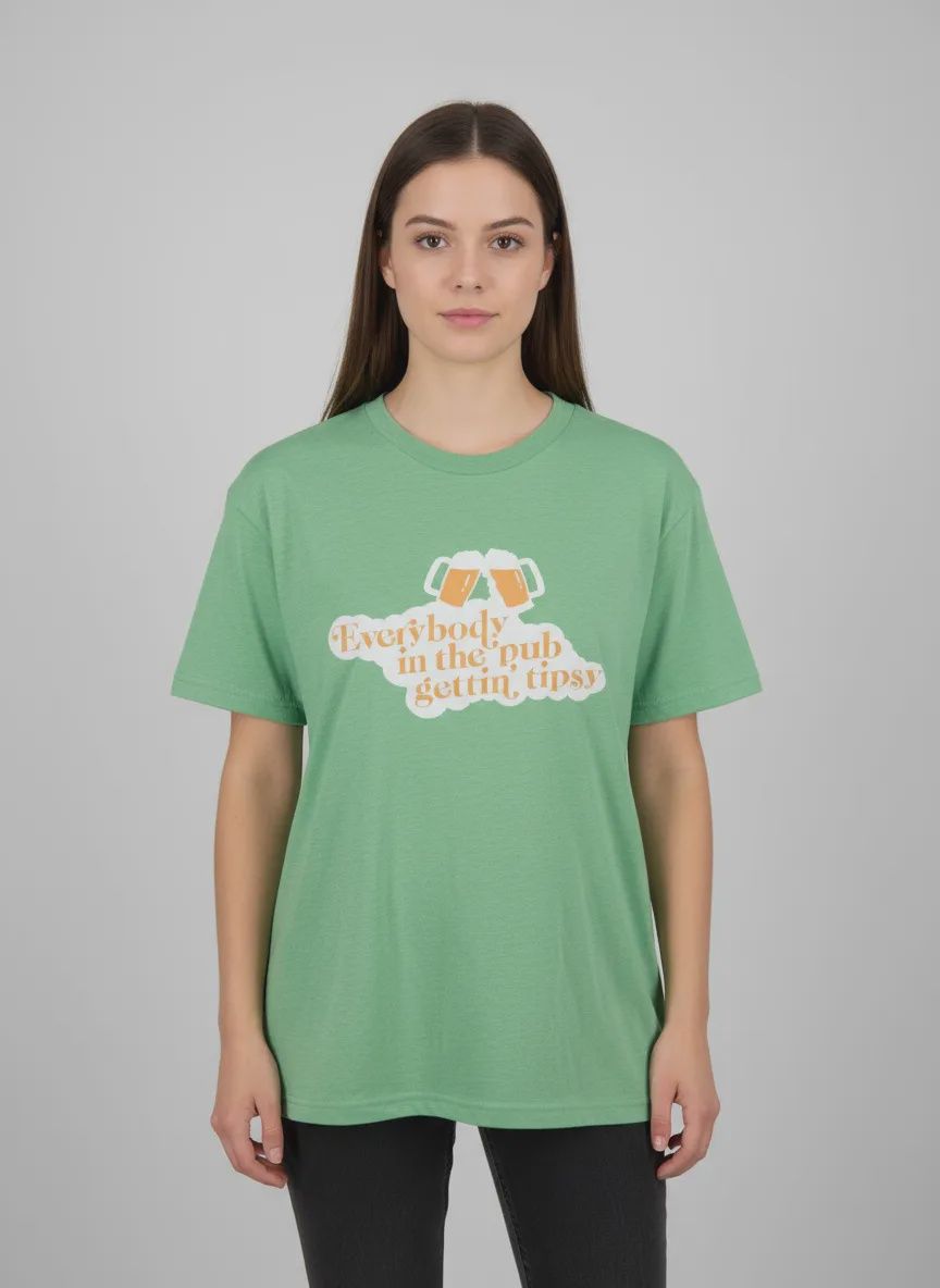 Everybody In The Pub Gettin Tipsy Adult Unisex Tee - S