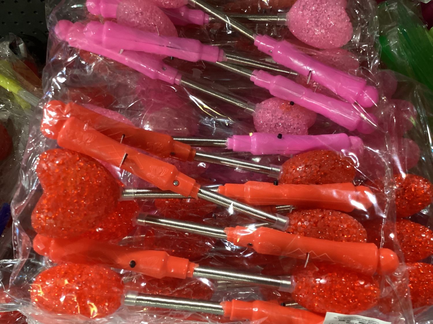 Flexible Heart LED Wand -Assorted Pink &amp; Red (Dozen)