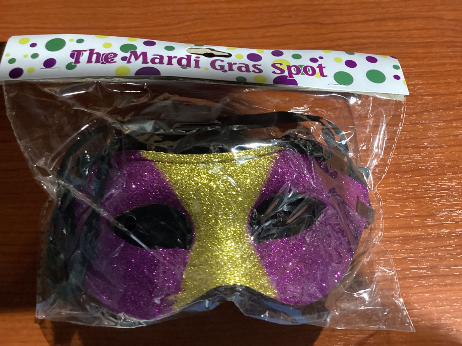 Glittered Mask - Assorted Colors (Pack of 6)