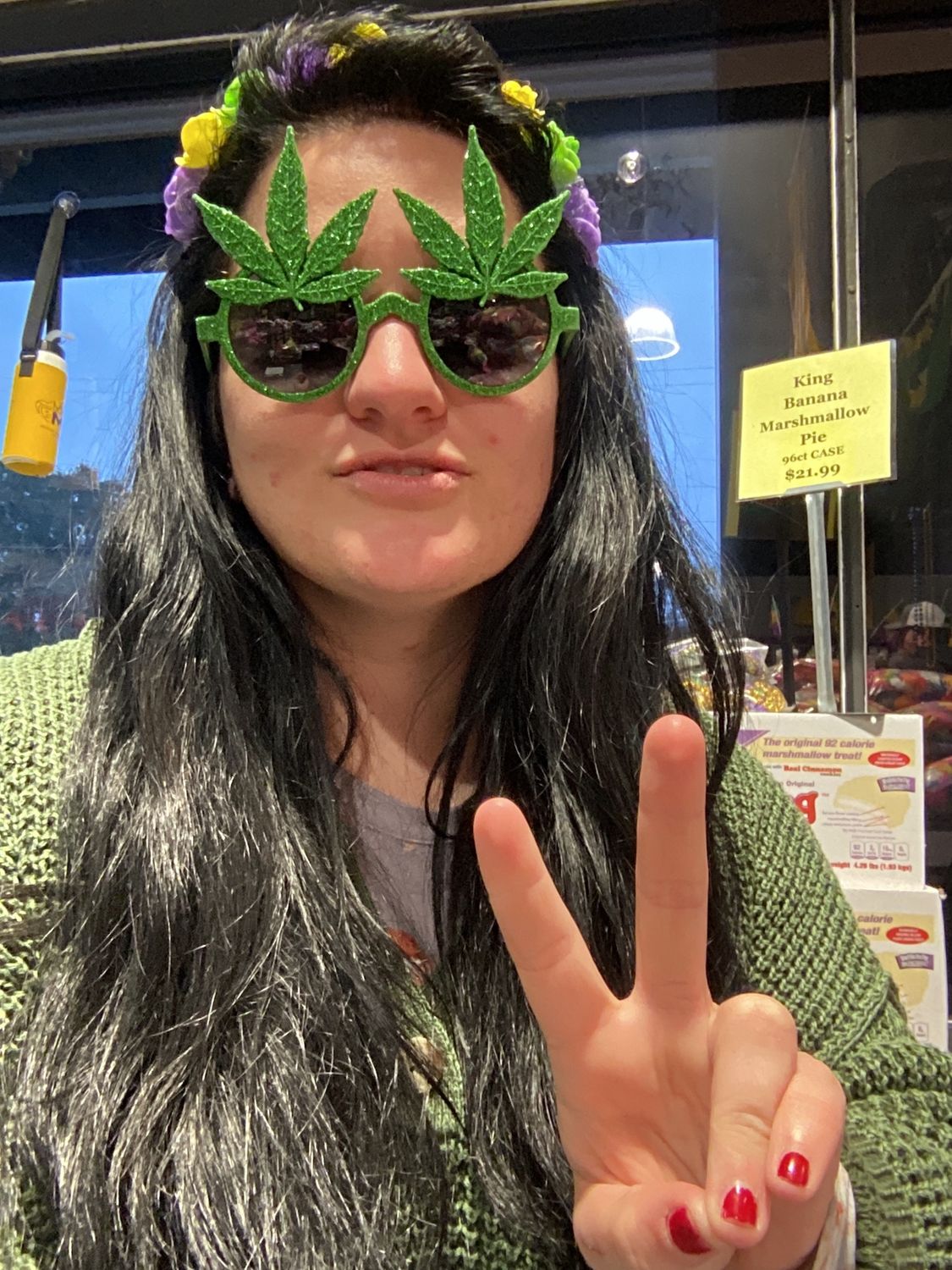 Glittered Weed Glasses (Each)