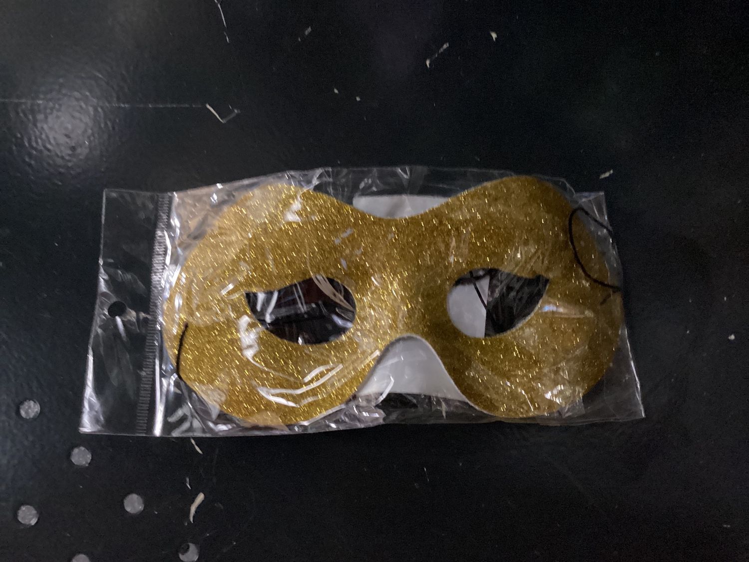Gold Glitter Mask with Elastic Band (Each)