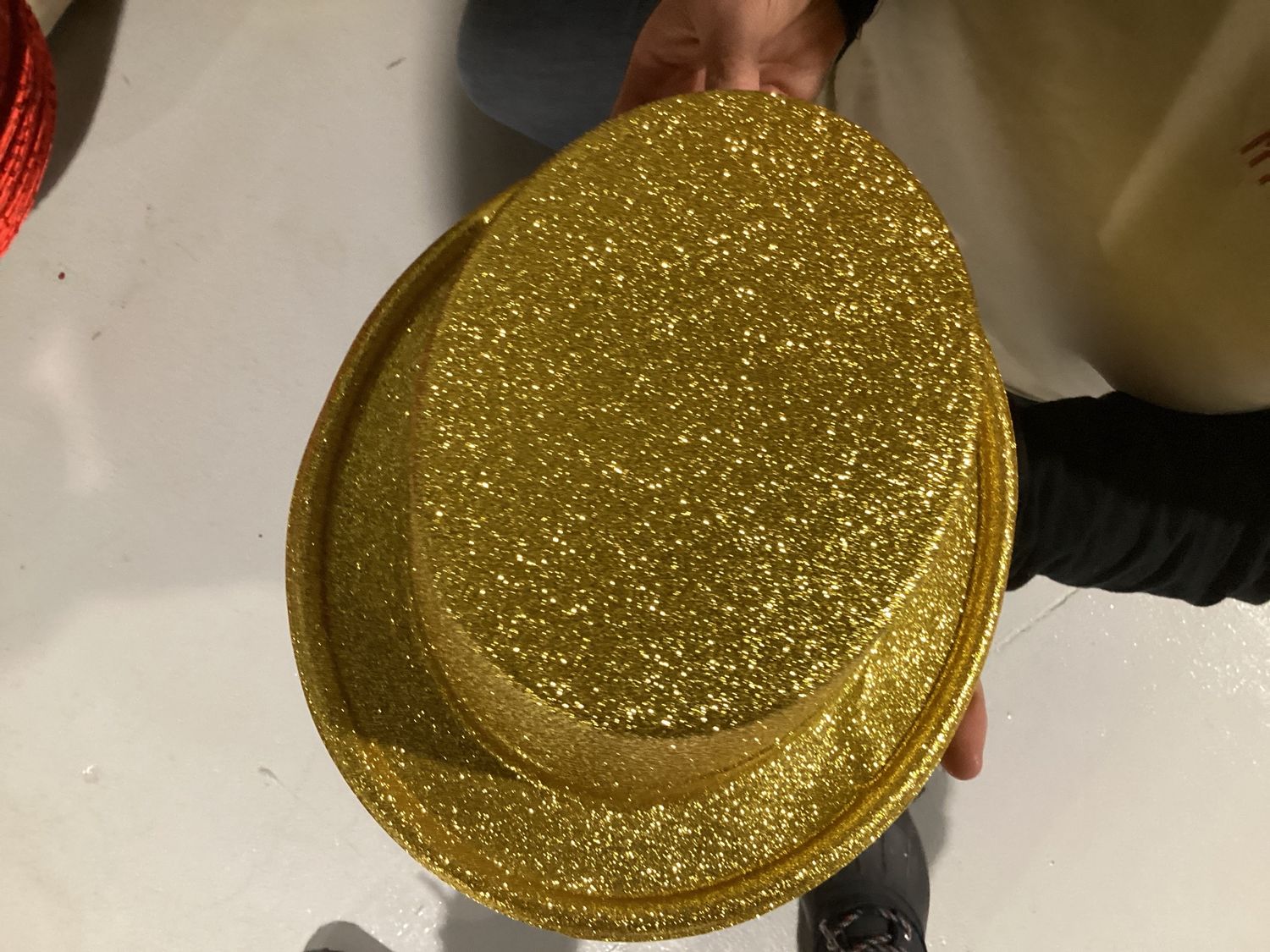 Gold Glittered Top Hat (Each)
