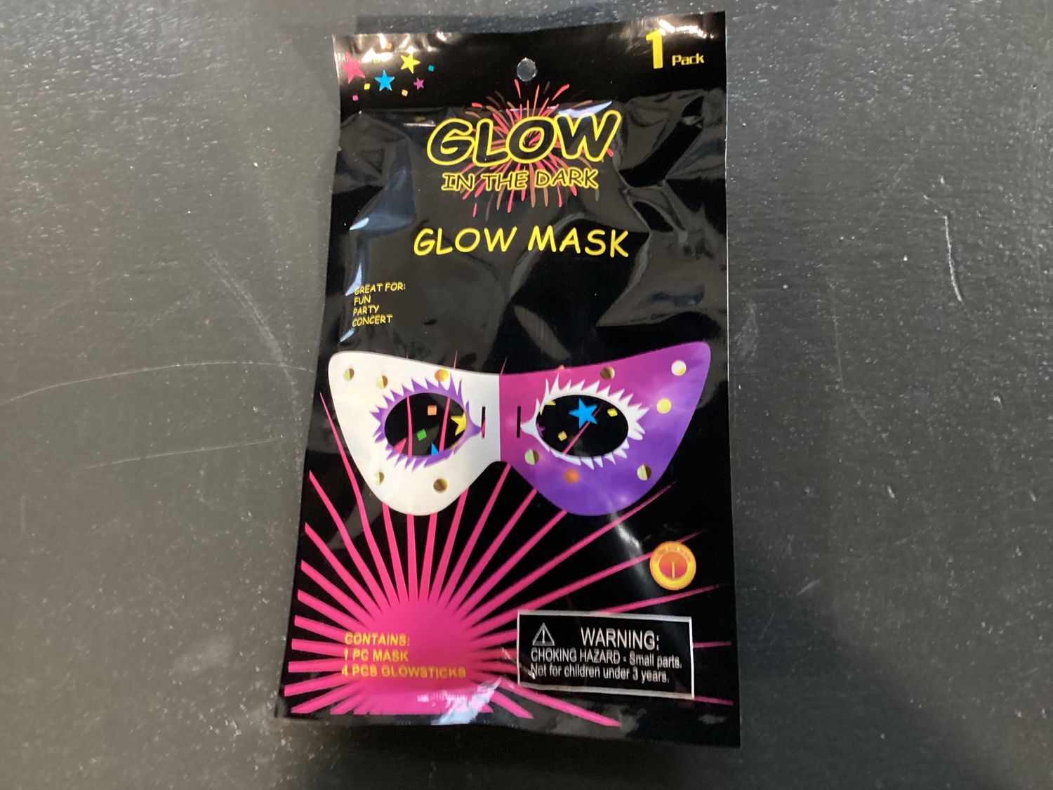 Glow Mask with Light Sticks (Each)