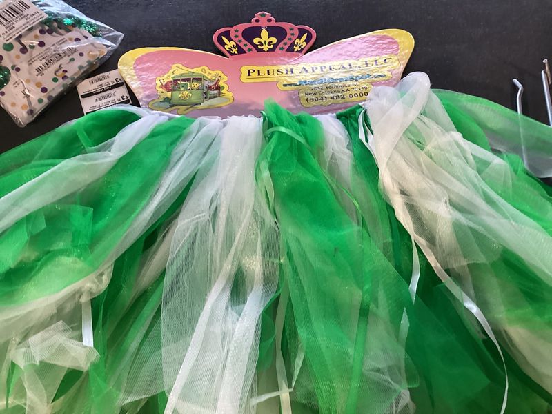 Green and White 90 Panel Tutu (Each)