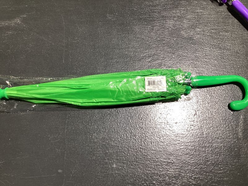 Green Umbrella with Ruffle 14.5" (Each)