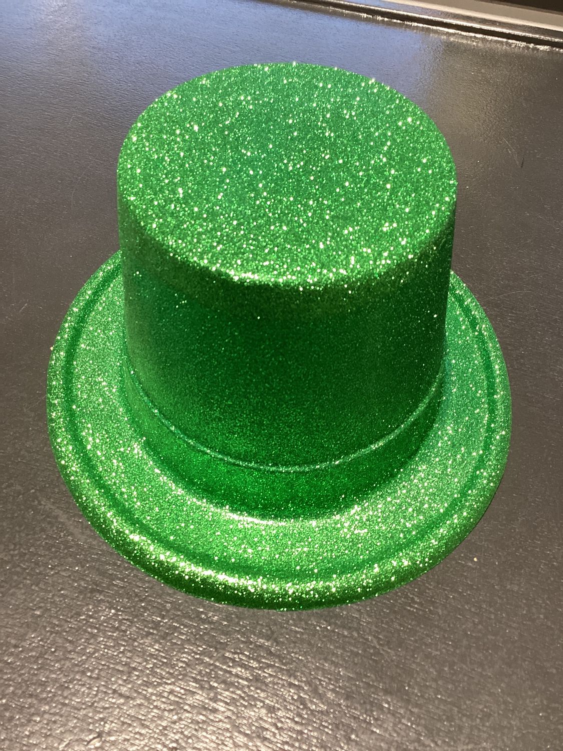 Green Glittered Top Hat (Each)