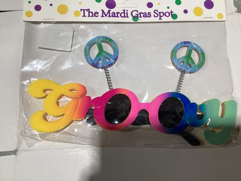 Groovy Sunglasses with Peace Signs (Each)