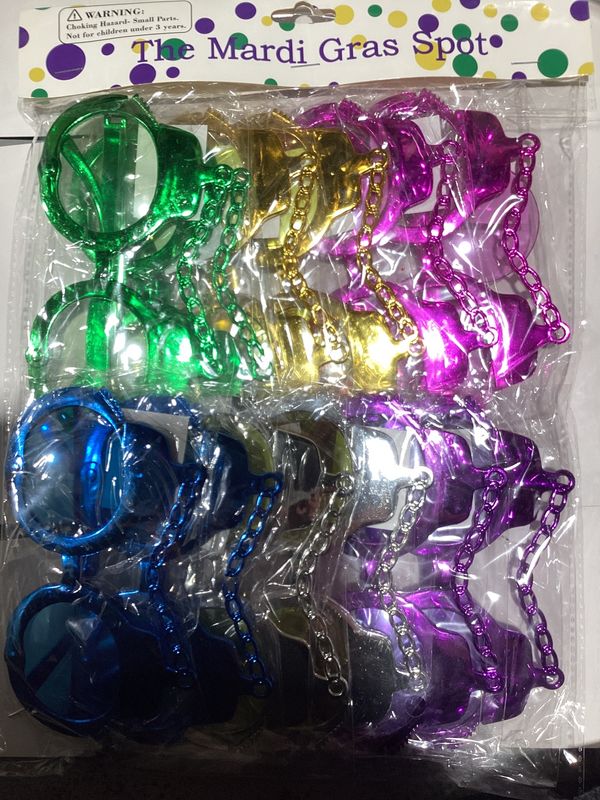 Handcuff Glasses - Assorted Colors (Dozen)