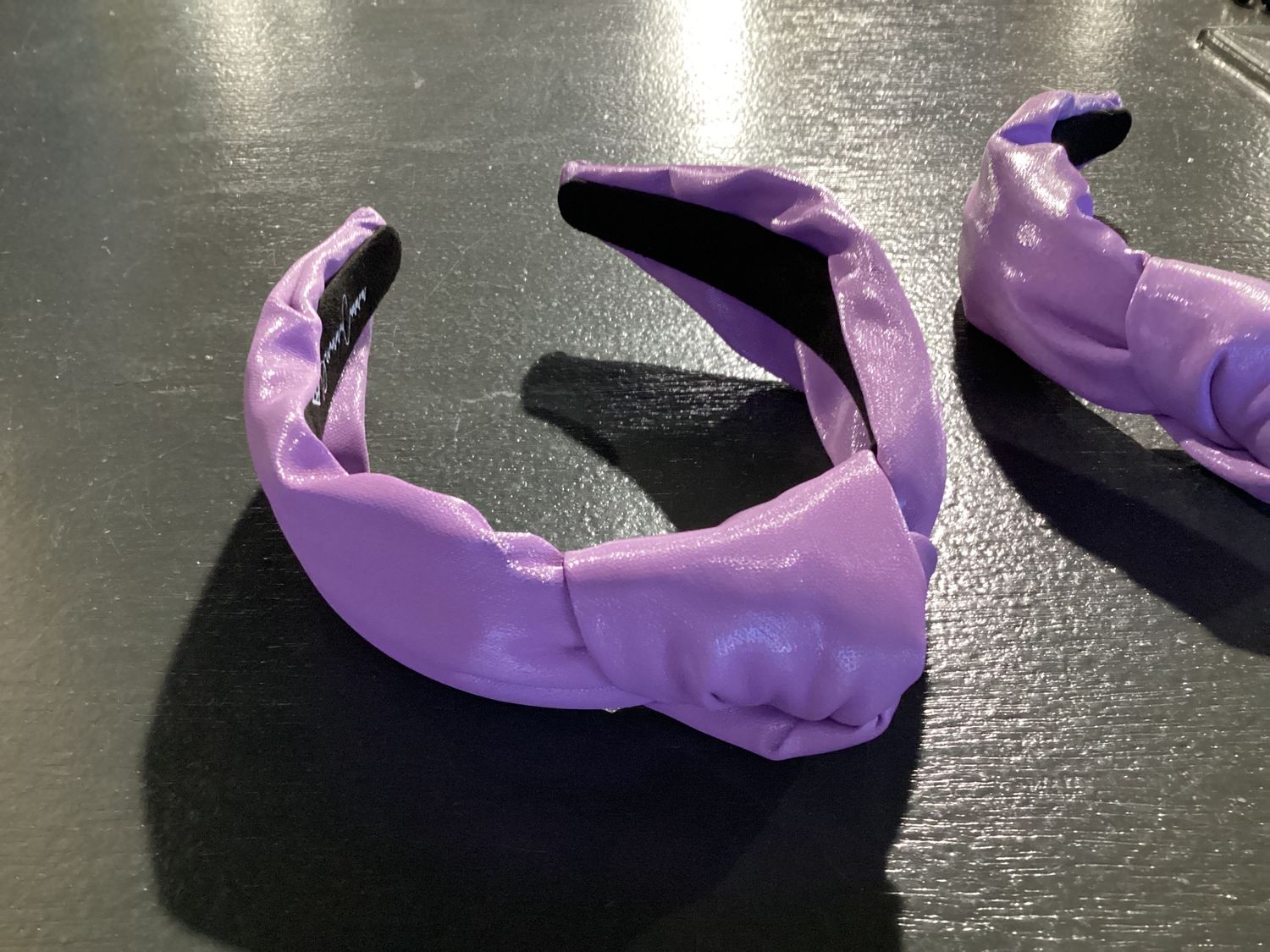 Headband-Lavender Purple Puff Knotted Headband