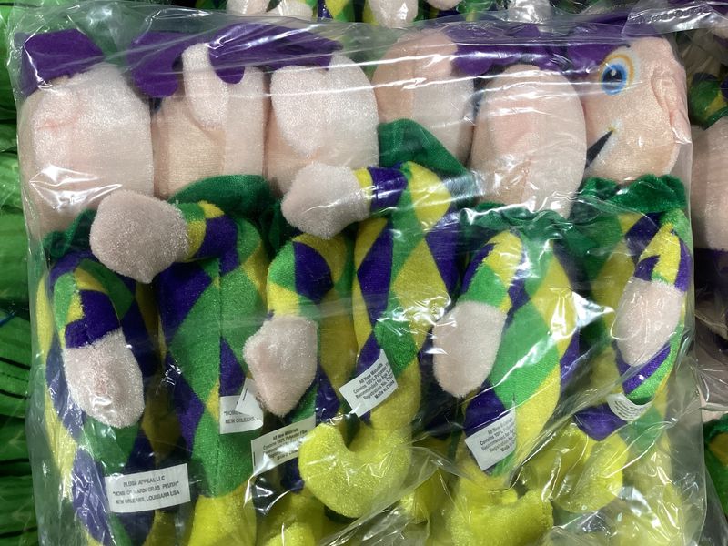 Harlequin Plush Jester Doll (6 pieces)