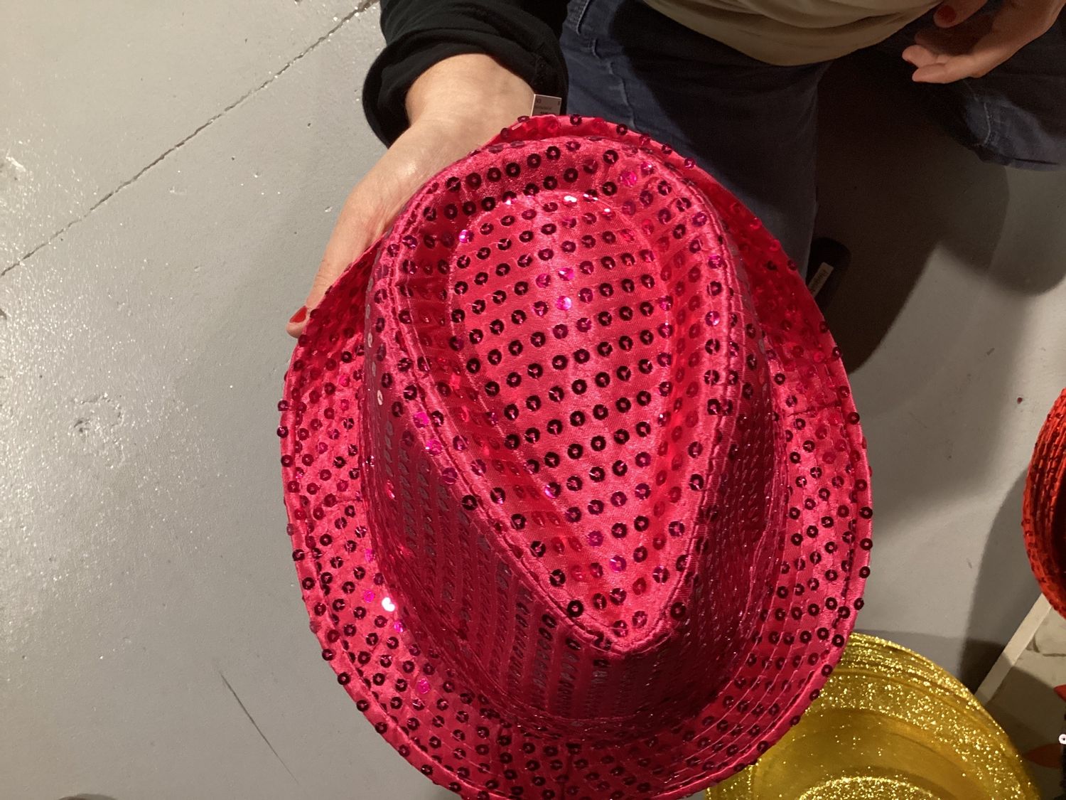 Hot Pink Sequin Fedora (Each)