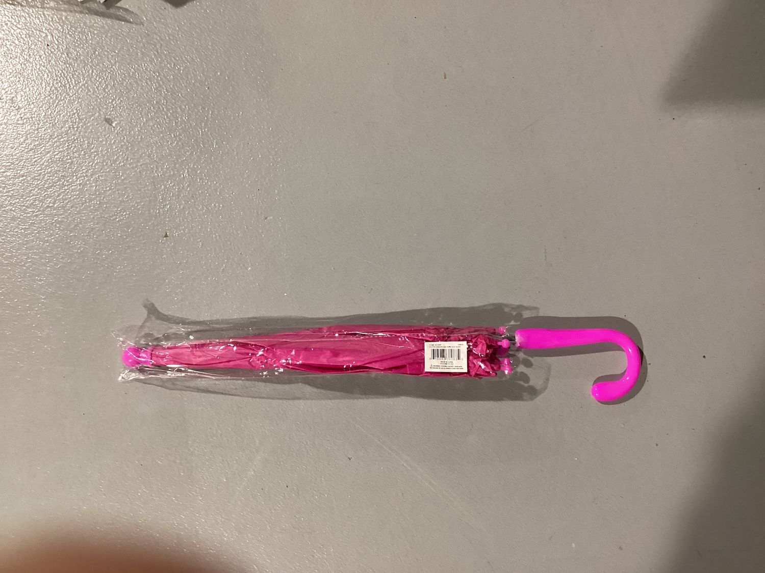 Hot Pink Umbrella with Ruffle 14.5" (Each)