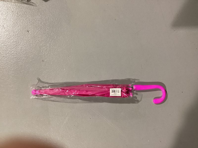 Hot Pink Umbrella with Ruffle 14.5" (Each)