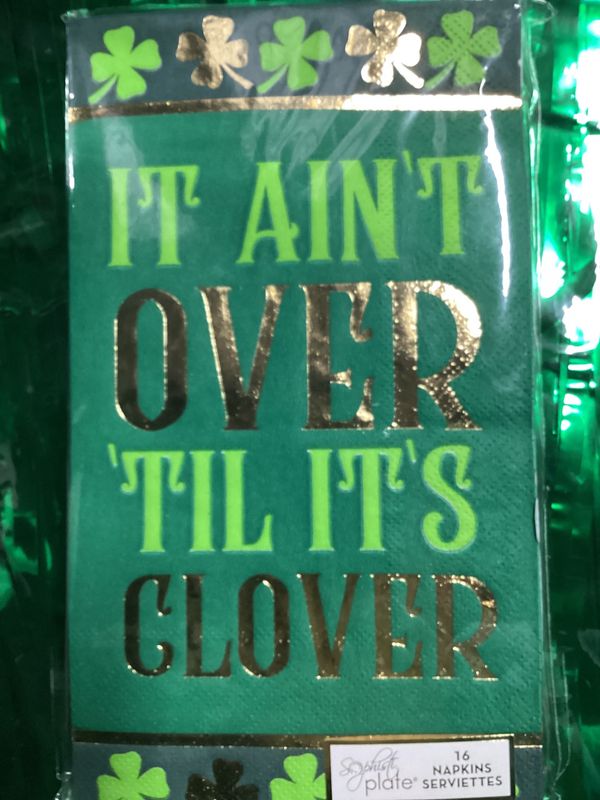 It Ain't Over Till It's Clover Guest Towel Napkins (Pack of 16)