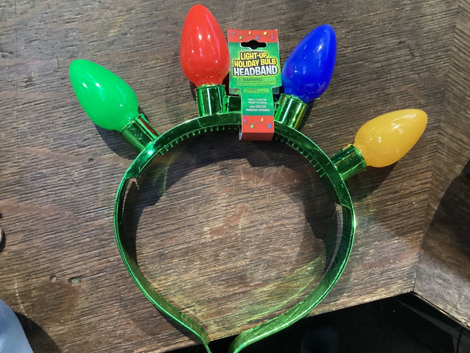 LED Light up Christmas Bulb Headband