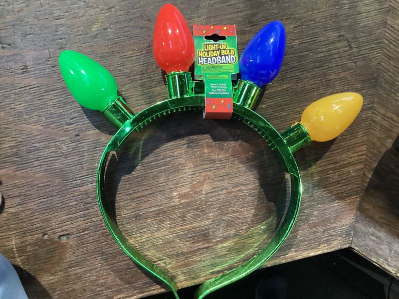 LED Light up Christmas Bulb Headband
