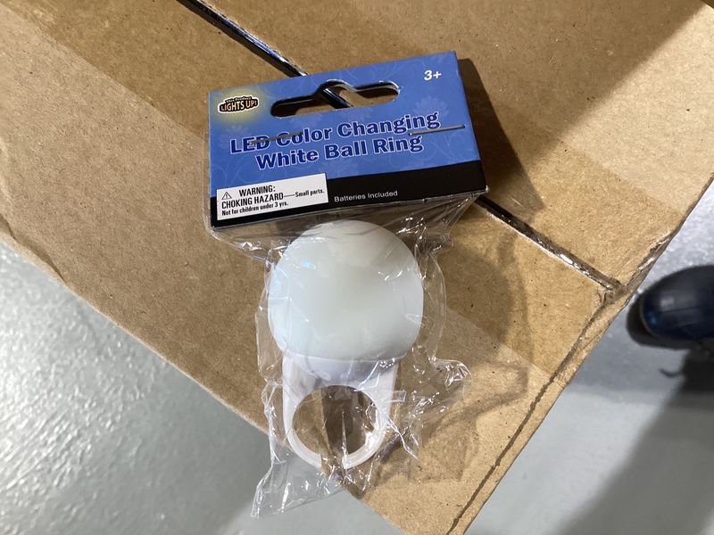 LED Color Changing White Ball Ring (Each)