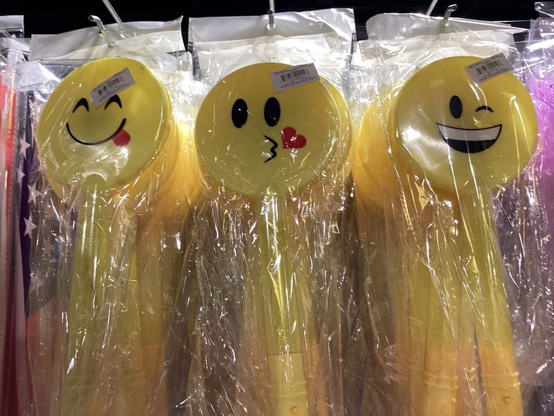 LED Emoji Wands with Assorted Faces single