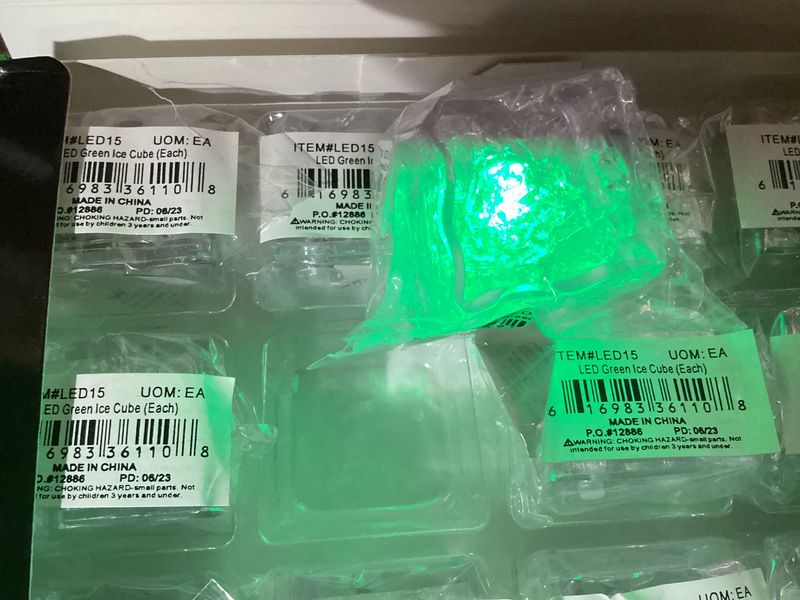 LED Green Ice Cube (Each)