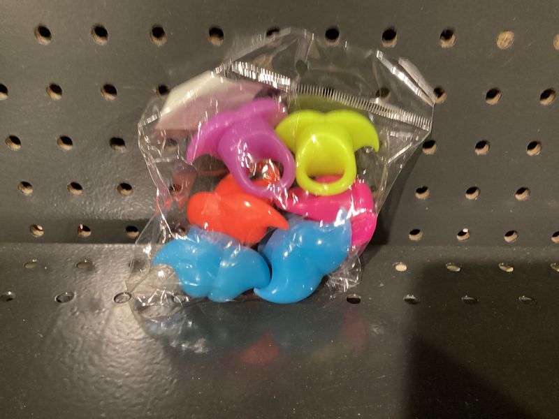 LED Jelly Rubber Mustache Ring (Pack of 6)