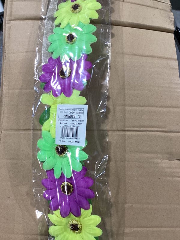 LED Mardi Gras Flower Headband (Each)
