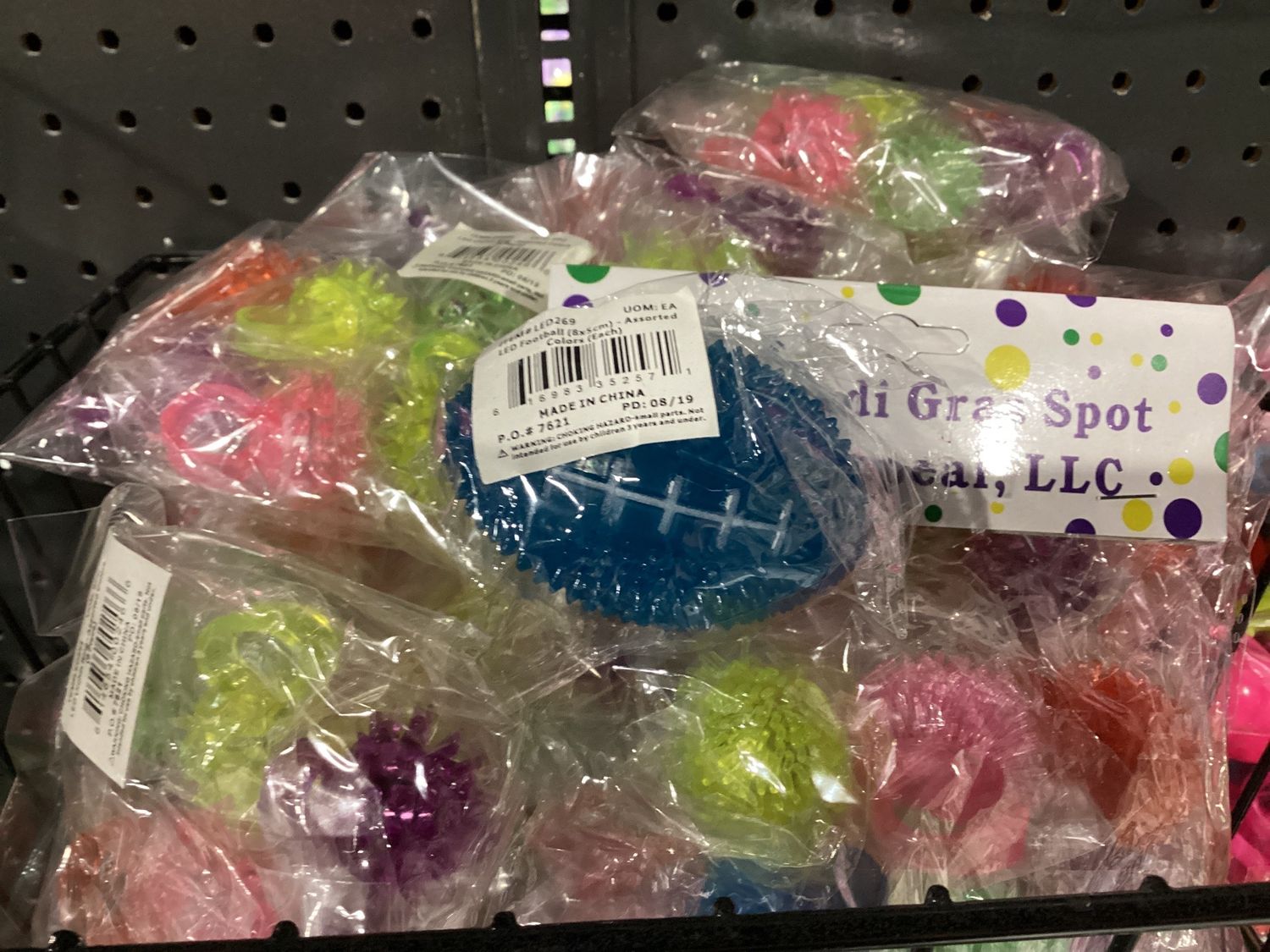 LED Football 8x5cm - Assorted Colors (Each)