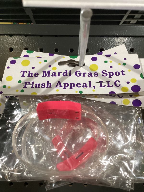 LED Pink Bracelet with Ribbon (Each)