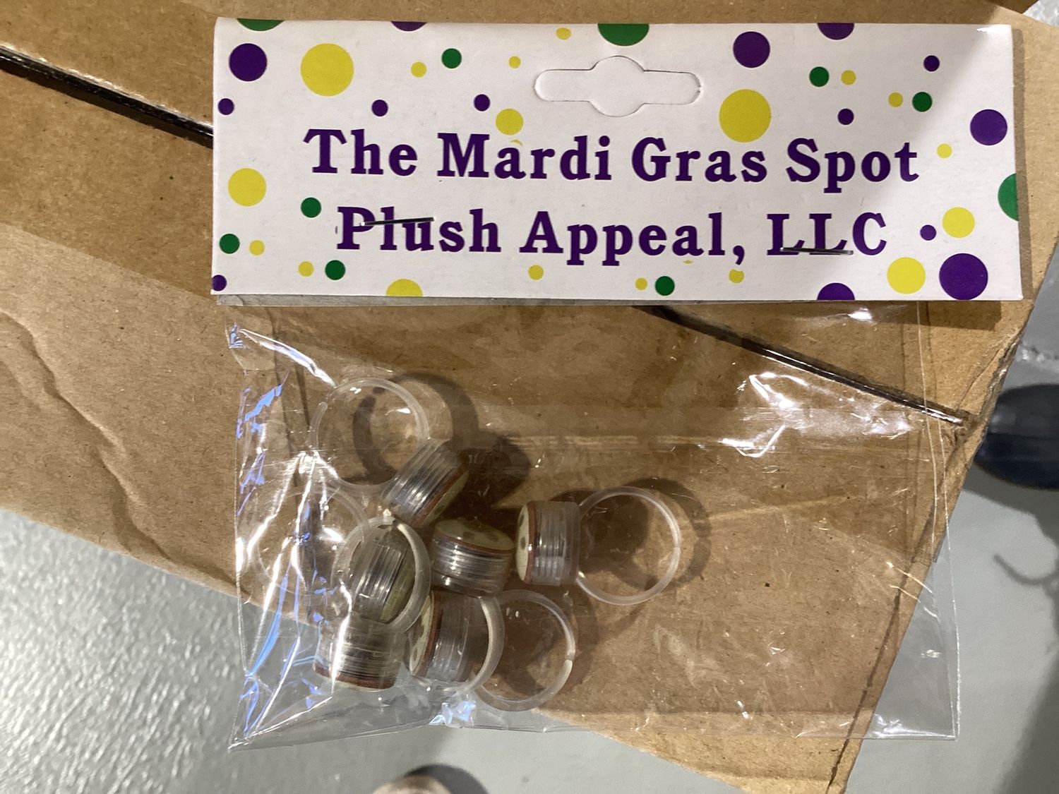 LED Purple, Green and Yellow Ring (Pack of 6)