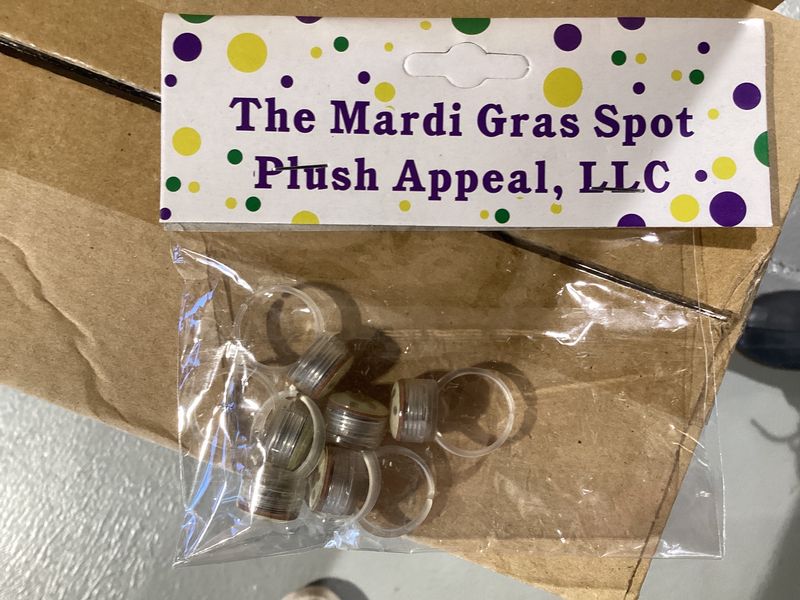 LED Purple, Green and Yellow Ring (Pack of 6)