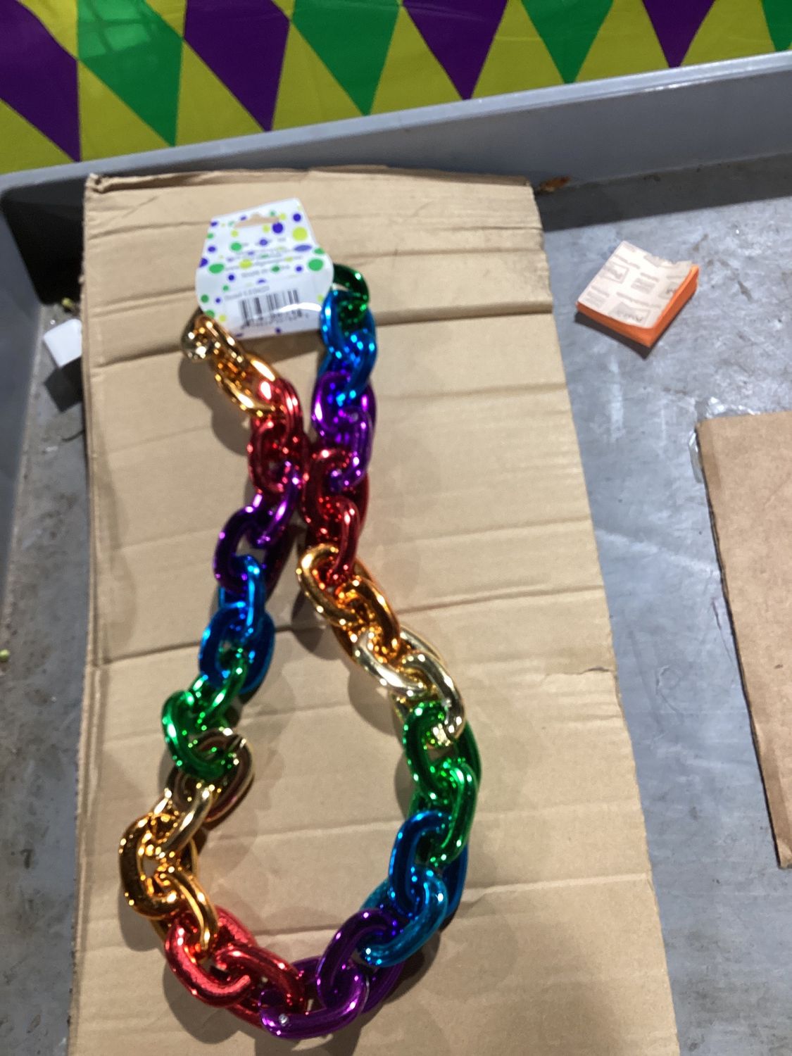 LED Rainbow Chain Link Necklace (Each)