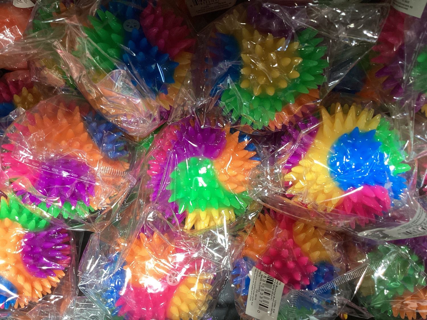 LED Textured Bounce Ball 8cm with Multicolor Lights (Each)