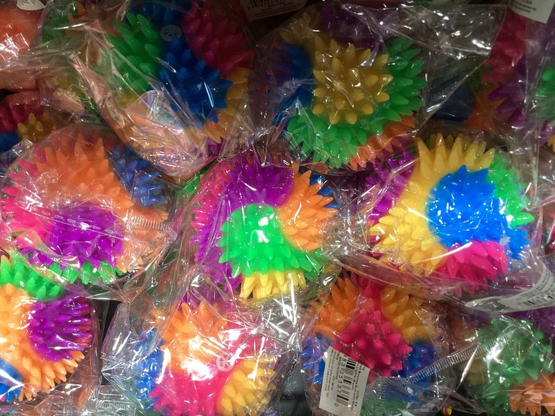 LED Textured Bounce Ball 8cm with Multicolor Lights (Each)