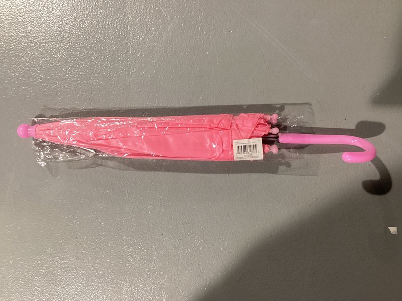 Light Pink Umbrella with Ruffle 14.5" (Each)