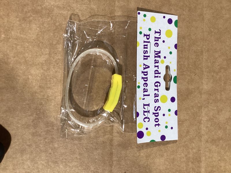 LED Yellow Mardi Gras Bracelet