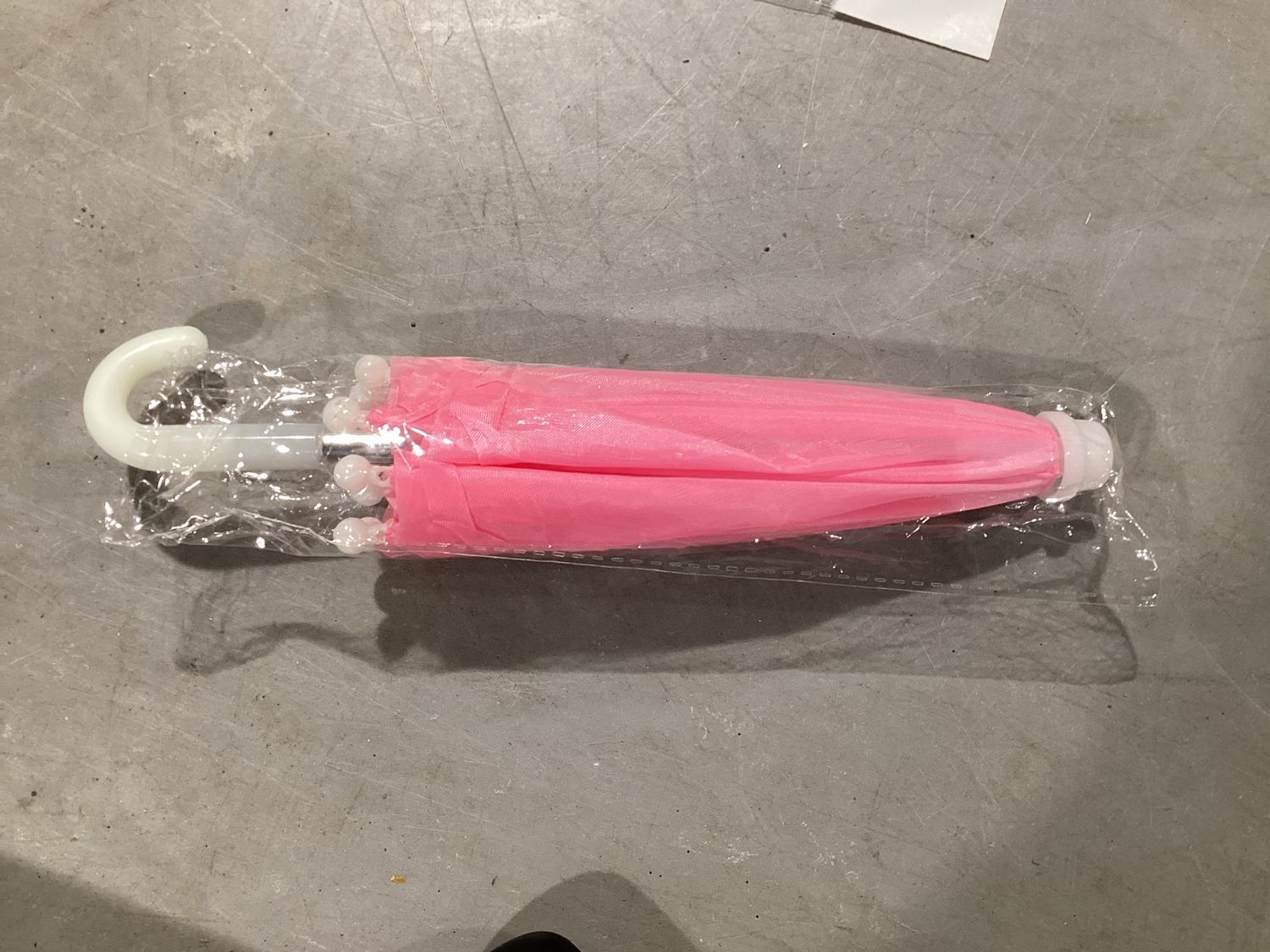 Light Pink Umbrella with Ruffle 5" (Each)