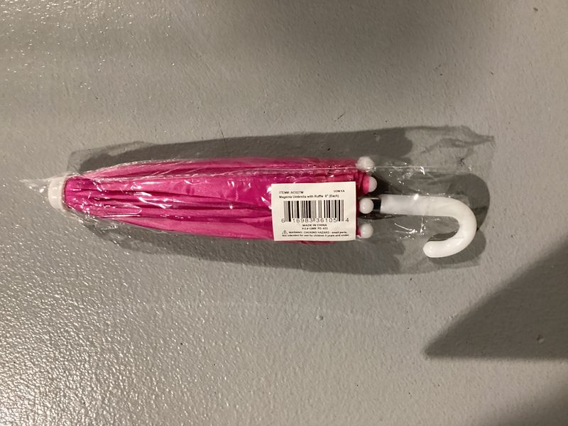 Magenta Umbrella with Ruffle 5" (Each)