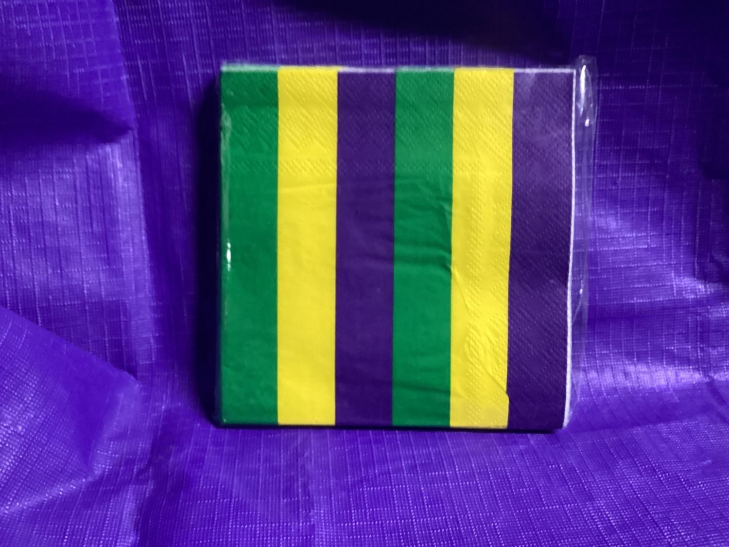 Mardi Gras Cocktail Napkin - 10" x 10" (Each)