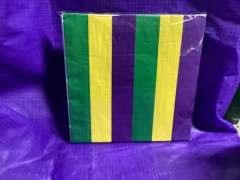Mardi Gras Dinner Napkin - 16" x 16" (Each)