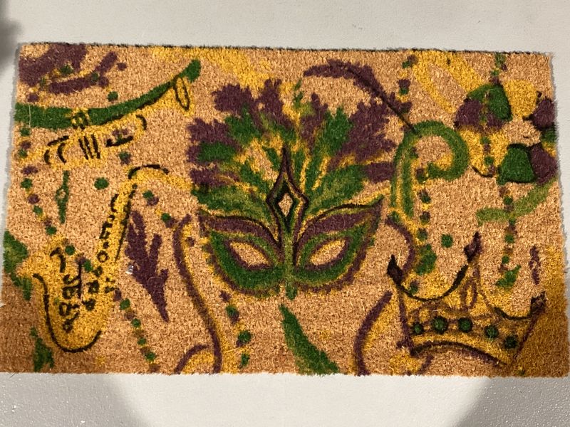 Mardi Gras Mask Doormat (Each)
